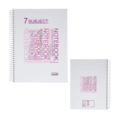 <p>

The NoteBook Yassin -7 subject - 210 sheet-A4 is the perfect notebook for any student or office worker. It is made with high quality paper and has seven different subject dividers to keep your notes organized. With 210 sheets, you can easily store all your notes, thoughts, and ideas. The A4 size makes it easy to store in a backpack or briefcase and the cover is made of hard durable material to protect your notes. Perfect for back to school, this notebook is perfect for taking notes in class, writing do