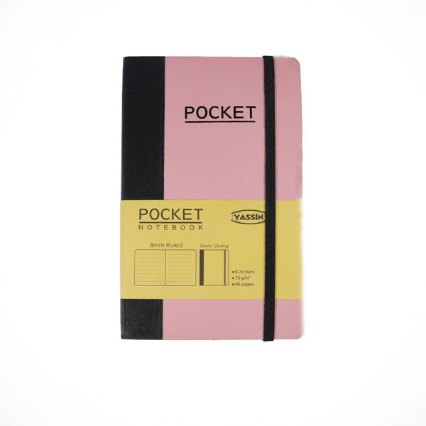 <p>
This Yassin Pocket Ruled Notebook is perfect for jotting down your thoughts and ideas on the go. It's made in Egypt with high-quality materials, including an elastic closing to keep your notes secure and a pages made of 70g/m paper. This notebook is 8.7cm x 14cm in size and contains 96 pages with 8mm ruled lines to keep your notes neat and organized. It's the perfect size for slipping into your pocket or backpack so you can take it with you wherever you go. Whether you're a student taking notes in class