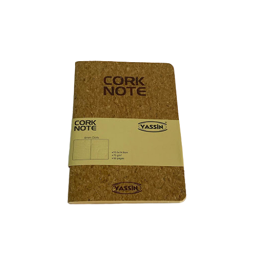 <p> 

The Yassin Cork Note Notebook 50 Paper - 14.8*10.5 - No:1051 is a perfect choice for jotting down notes, doodles and important reminders. Made in Egypt, this notebook is made of high-quality materials, making it both durable and reliable. Measuring 14.8x10.5 inches in size, this notebook is filled with 50 pages of 70gsm paper, making it ideal for writing and drawing. The pages are dotted, allowing you to easily draw and write in neat lines and grids. The notebook is wired, allowing it to open and clos