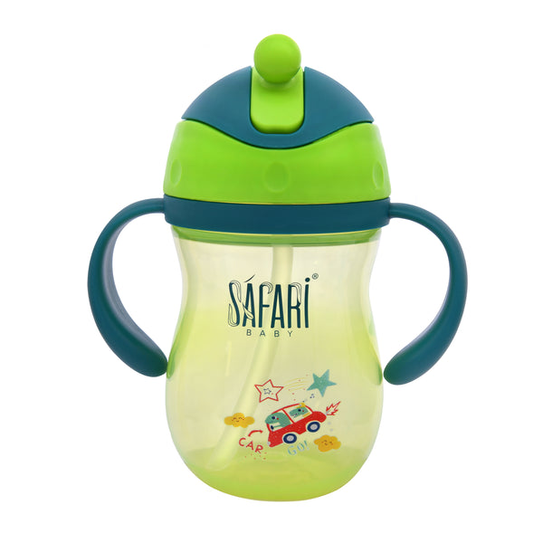 Safari Straw Cup 260Ml 12+M With Handles | Green