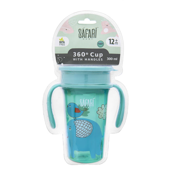 Safari 360 Cup 12+M 300Ml With Handles & Cover