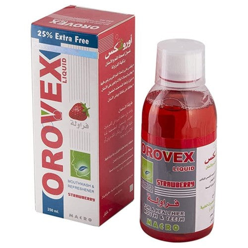 Orovex Strawberry Mouthwash Flavour 250Ml