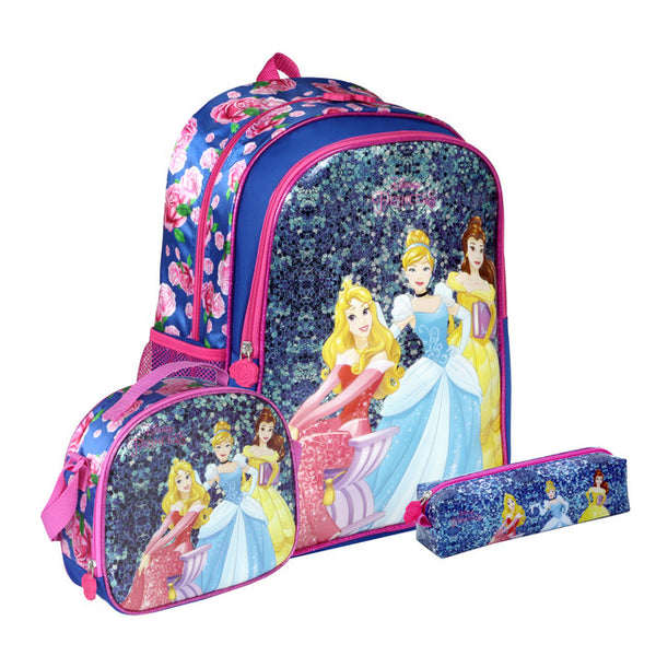 3-in-1 Set Princess Girls' School Backpack 16"