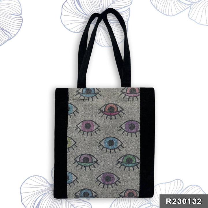 <p><span style="color: rgb(2,38,72);background-color: rgb(255,255,255);font-size: 16px;font-family: Poppins, sans-serif;">Durable and luxrious tote bag with a vibrant double-sided colored eyes print with a durable outer layer from linen, Size 34 x 40 cm.<br>Our tote bags are the perfect way to stay stylish and eco-friendly at the same time. our bags are strong and durable enough to carry all your essentials, while also being kind to the environment.<br>With a variety of colors and styles to choose from, you