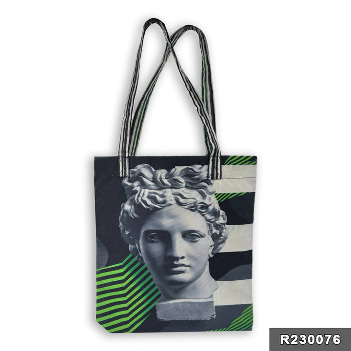 <p><span style="color: rgb(2,38,72);background-color: rgb(255,255,255);font-size: 16px;font-family: Poppins, sans-serif;">Durable and luxrious tote bag with a vibrant double-sided Roman print with a durable outer layer from satin, Size 34 x 39 cm.<br>Our tote bags are the perfect way to stay stylish and eco-friendly at the same time. our bags are strong and durable enough to carry all your essentials, while also being kind to the environment.<br>With a variety of colors and styles to choose from, you're sur