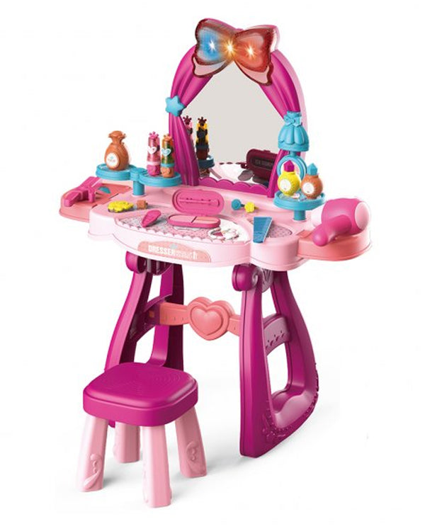 Toy Makeup Desk Beautician - 30 Pcs | Pink