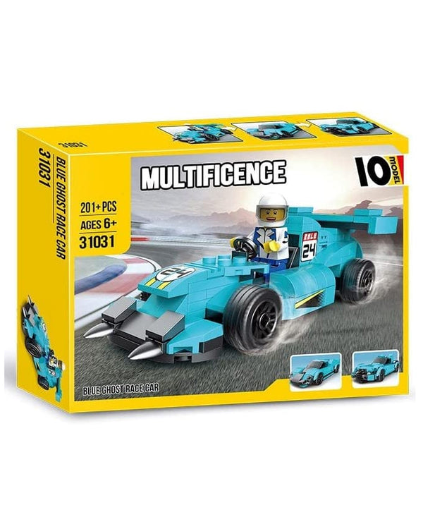 Toy Multificence Blue Ghost Race Car - 201 Pcs
