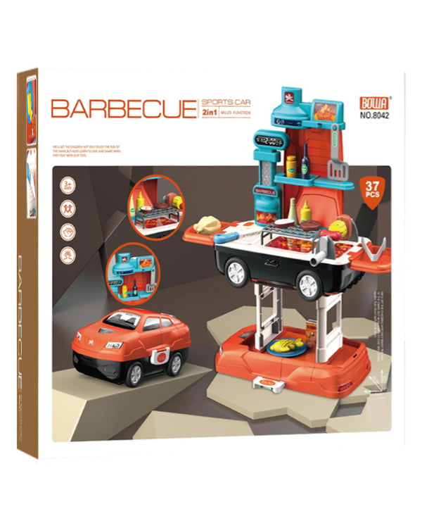 Toy Barbecue Sports Car Multi Function - 37 Pcs