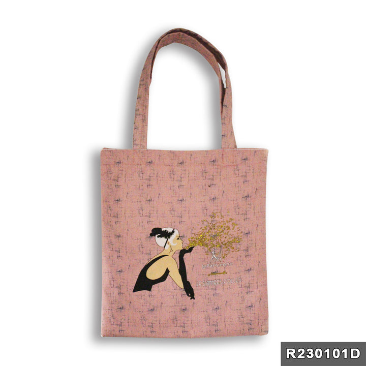 <p><span style="color: rgb(2,38,72);background-color: rgb(255,255,255);font-size: 16px;font-family: Poppins, sans-serif;">Durable and luxrious tote bag with a vibrant double-sided women's fashion print with a durable outer layer from satin, Size 34 x 39 cm.<br>Our tote bags are the perfect way to stay stylish and eco-friendly at the same time. our bags are strong and durable enough to carry all your essentials, while also being kind to the environment.<br>With a variety of colors and styles to choose from, 