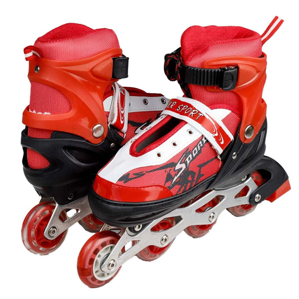 Inline Skate Red Shoes Medium Size ( 35 To 38 ) - 961M