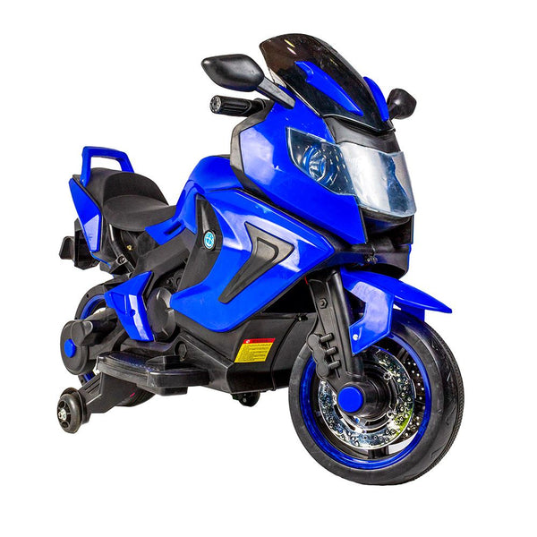 Zorro Electric Rides-On Motorcycle For Kids With 3 Wheels - Blue - Bq3188