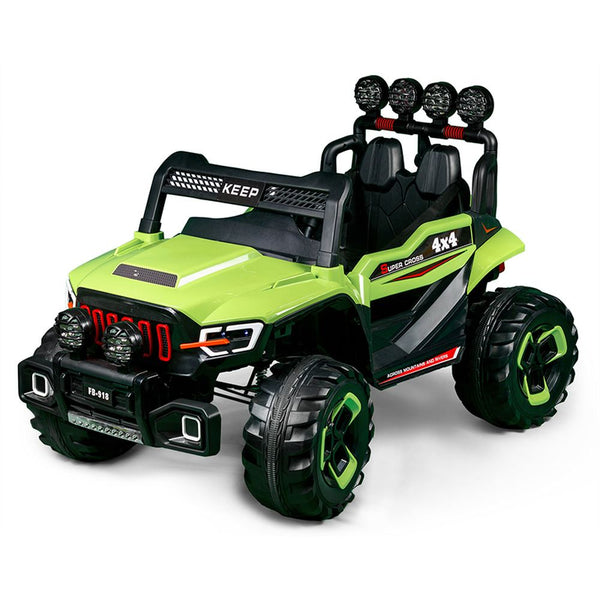 Super Fancy Electric Ride-On Car For Kids With Remote Control - Green - Fb-918