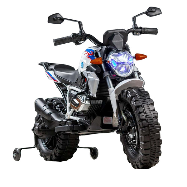 Bessie Electric Motorcycle With 2 Training Wheels - White - Xgz608