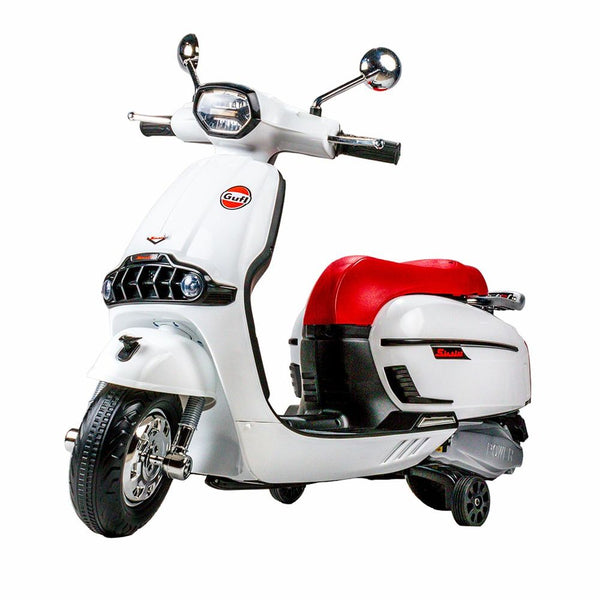 Fat Amy Electric Rides-On Vespa For Kids - White - T08