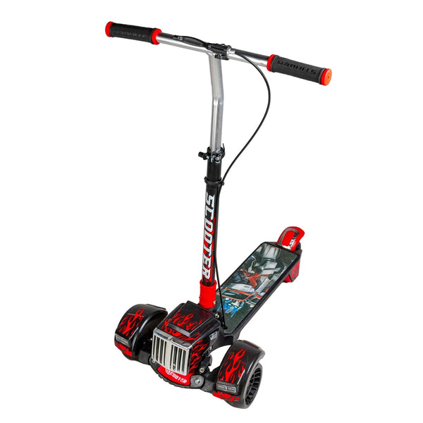 Fire Foldable Scooter With 2 Wheels - Red - Sk-106