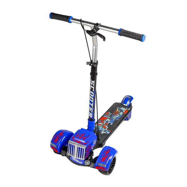 Fire Foldable Scooter With 2 Wheels - Blue - Sk-106