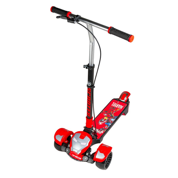 Super Hero Foldable Scooter With 2 Wheels - Red - Sk-107