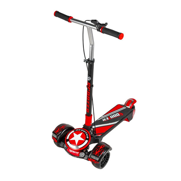 Super Hero Shield Foldable Scooter With 2 Wheels - Red - Sk-108