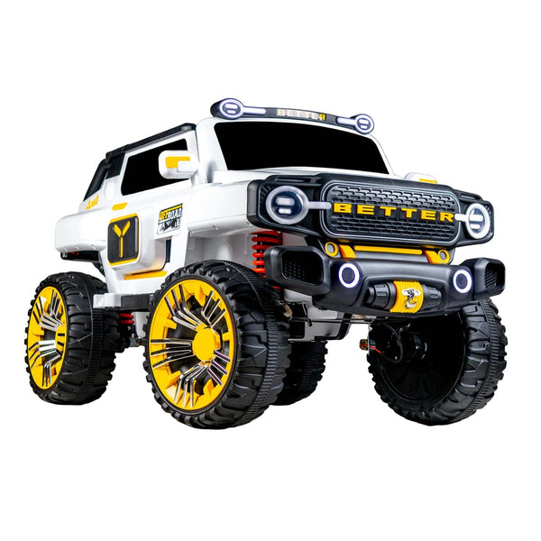 Nightmare Electric Rides-On Car For Kids With Remote Control - White - Mq-150