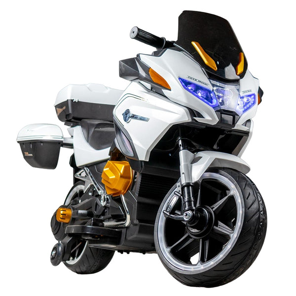 Venom Electric Rides-On Motorcycle For Kids - White - Kp-1699