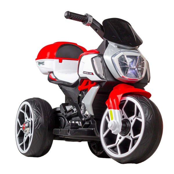 Marshmallow Electric Rides-On Motorcycle With 3 Wheels - Red - Fb-6189