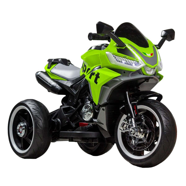 Quicksilver Electric Rides-On Motorcycle With 3 Wheels - Green - Fb-6886
