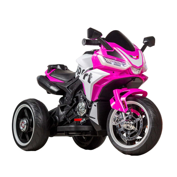 Quicksilver Electric Rides-On Motorcycle With 3 Wheels - Pink - Fb-6886