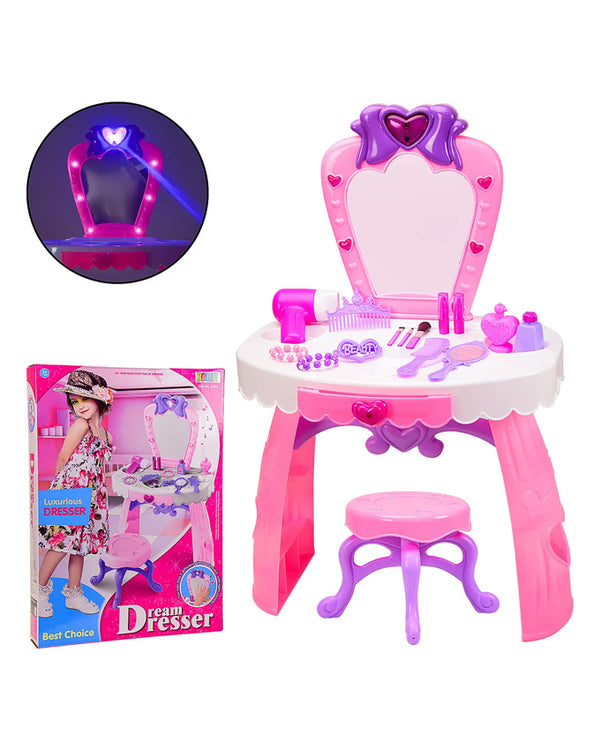 Toy Luxurious Dresser With Accessories Play Set - 23 Pcs