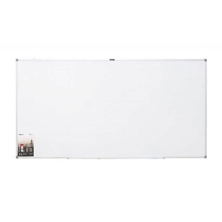 <p>

The M & G Whiteboard No. 98357 is the perfect choice for any office, classroom, or home setting. This whiteboard is made of reinforced structure with a silver finished aluminum frame and a light weight, durable powder coating steel. It features a 90 x 180 cm surface that is perfect for writing, drawing and organizing ideas. The whiteboard also comes with a range of useful accessories, such as a pen tray, magnets, and eraser, to help you stay organized and get the most out of your whiteboard. The access