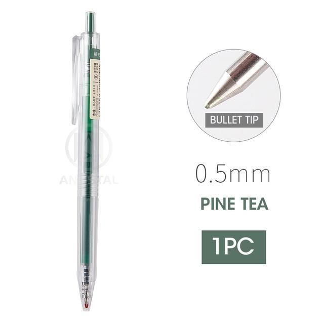 <p> 

The M&G Dark Green Retractable Gel Pen 0.5 mm No.AGPH5603 is an essential tool for all your writing needs. Its high-quality features make this pen a must-have for any stationery collection. The pen is made with a dual-injection with body that makes it highly stable and durable. The super soft rubber grip allows you to write comfortably, while the unique design and fancy colors make it perfect for doodling, scrapbooking and planning. The ultra simple design and clear body allow you to easily monitor th