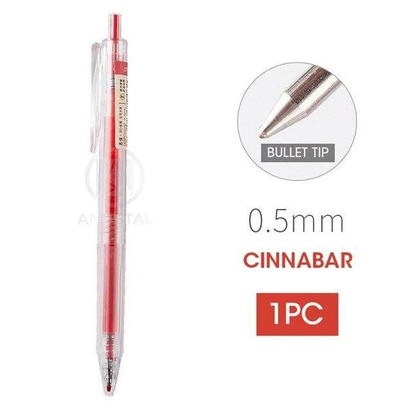 <p>
This M&G Retractable Gel Pen is the perfect writing tool for all your creative projects! Featuring a 0.5 mm tip and vibrant red color, this pen is great for drawing, doodling, scrapbooking, and more. The pen's dual-injection body and soft rubber grip provide superior control and comfort, ensuring that you have a steady, accurate writing experience. The pen's ultra-simple design allows you to easily monitor your ink supply, and the fancy colors mean you can express your creativity in style. Plus, the pen