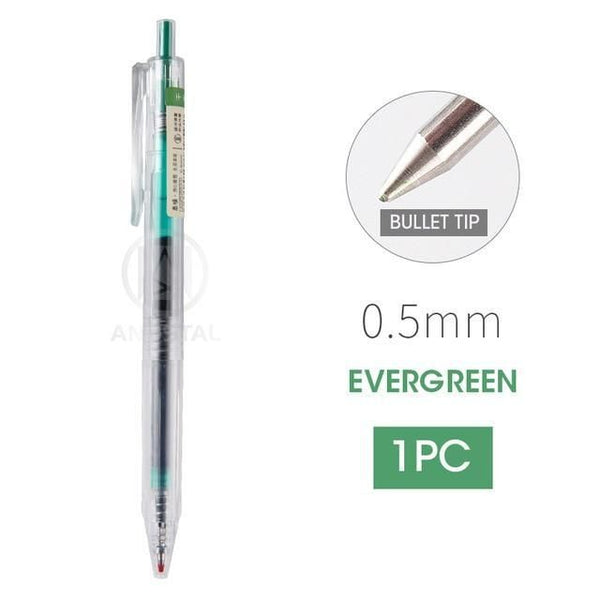 <p> 
 The M&G Green Retractable Gel Pen 0.5 mm No.AGPH5603 is a great choice for those who need a reliable and quality pen for their everyday writing needs. This pen is made from high quality materials, and is made in our own facility for a high level of craftsmanship and quality assurance. The pen features a super soft rubber grip that is comfortable to hold and use, and has a dual-injection with body for more stability. The pen also comes with a super cool color series, making it perfect for scrapbooking,