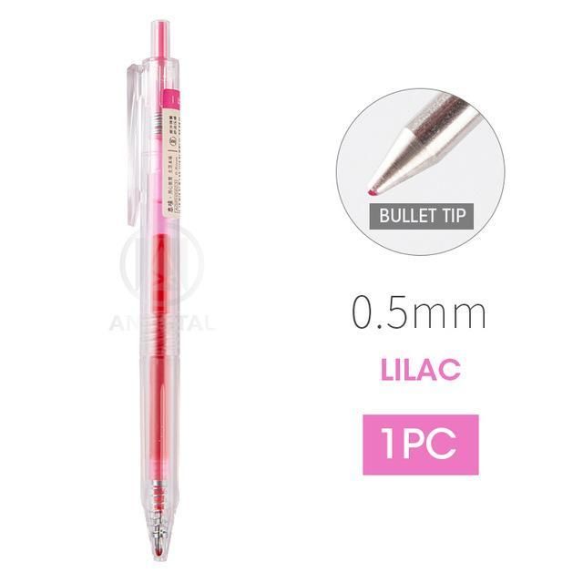<p>

The M&G Lilac Retractable Gel Pen 0.5 mm No.AGPH5603 is an ultra-stylish, practical and affordable pen that you'll love. This pen is made from high quality materials and crafted in China in our facility. It features a super soft rubber grip for added comfort and dual-injection with the body for more stability. The super cool color series is perfect for scrapbooking, doodling, planning and much more. The ultra simple design has a quite clear body to monitor ink supply. It also has a unique design and fa