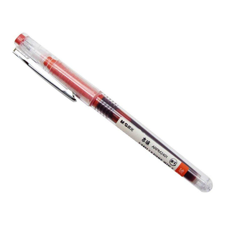 <p> 
This M&G Orange Roller ink Pen 0.5mm No: ARPM2401 is a high quality writing instrument made in China. It features a 0.5mm full needle tube pen tip with a large capacity of up to 1000 meters of straight-liquid ink. This design allows for no break ink and critical ink transfer, making it easier to take notes and make a mark faster. The quick-drying gel pen is perfect for hand account, color painting, and ordinary gel pen. It is designed to provide you with a stable ink control and consistent performance.