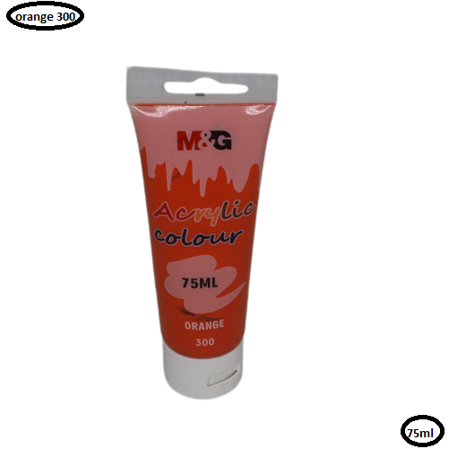 <p> 
M&G Acrylic Colour Tube Orange (300) 75 ML No: APLN6598 is a great choice for painters, amateurs, and experts alike. This high-quality acrylic paint is made from a combination of premium pigments and non-toxic substances. It is free from any solvents and is environmentally friendly too. This paint is suitable for use on a variety of surfaces, including canvas, fabric, paper, and wood. The advanced production methods used in the manufacturing of this paint make it highly durable and long-lasting. It is 