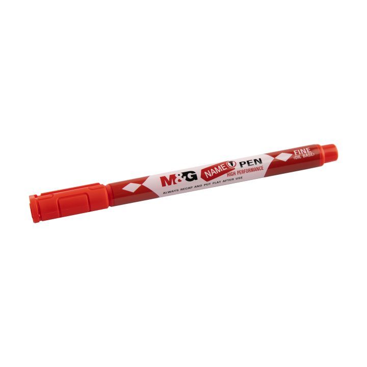 <p>
The M&G Chenguang Thin Name Pen Oil Base Marker Red - No: APM25671 is an excellent choice for all your writing needs. This marker is made from high quality materials and is designed to be Xylene free, waterproof, and instant drying. It features a fine oil-based point size that makes it great for creating fine details. The high performance of this marker ensures that your writing will last for a long time. The marker is available in Blue, Black, and Red colors, giving you the perfect color for any projec