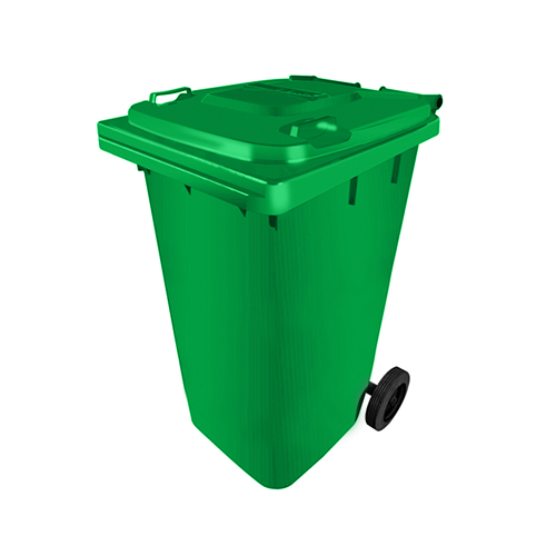 Garbage with wheels 120 liters Green