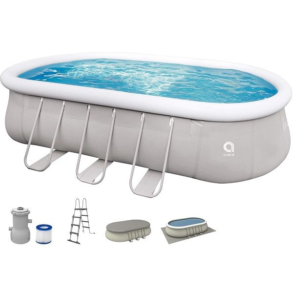 <p>

Take the plunge with the Jilong Avenli Freestanding Oval Pool with Frame, Gray, 610 x 360 x122 cm - No:17023EU! This above-ground pool is made of high-quality, multilayer PVC for maximum durability. Its steel frame ensures excellent stability, and the inflatable top ring adds extra support. With a capacity of 16548L, the Avenli Freestanding Oval Pool is spacious enough to accommodate multiple swimmers. It also includes a 800Gal / 3028L cartridge filter pump, safety ladder, base sheet and cover sheet fo