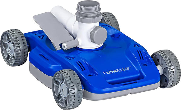 <ul>
<li><strong>Bestway Flowclear AquaDrift Automatic Pool Vacuum Cleaner - No:58665</strong></li>
<li>Made in China</li>
<li>Made of high quality</li>
<li>Compatible with above ground pools up to 6.70 m (22 ft.) in diameter, and cartridge and sand filter pumps with flow rates of 5,678-12,113 L/h (1,500-3,200 gal./h)</li>
<li>Automatic pool vacuum uses power from the filter pump to move itself along the bottom of the pool</li>
<li>Anti-slip multidirectional wheels that change direction on their own</li>
<l