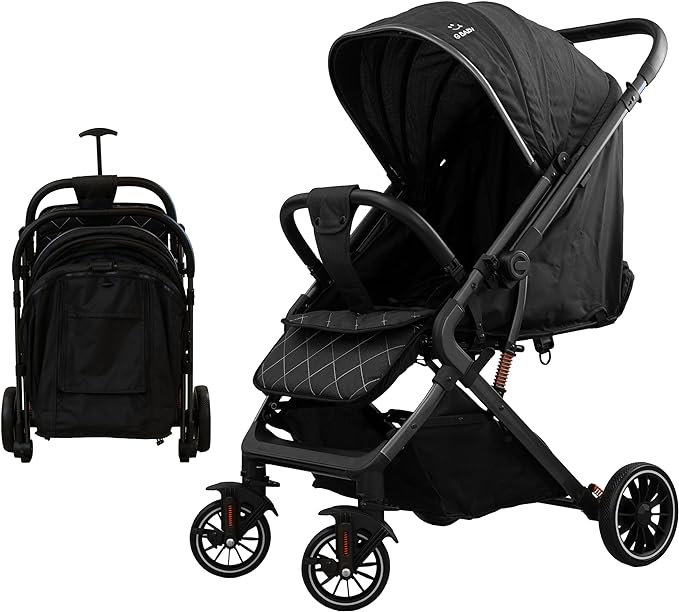 Premium Folding Arm Stroller By G Baby | Black