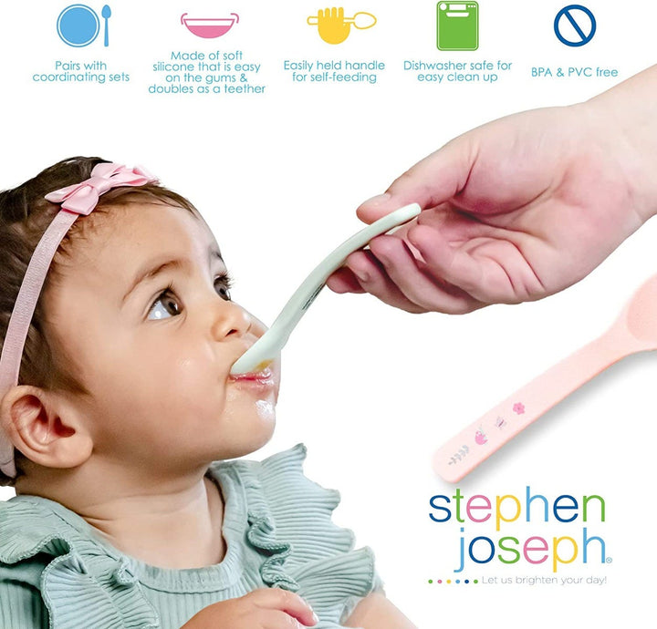 Stephen Joseph Silicone Baby Spoons - Unicorn
