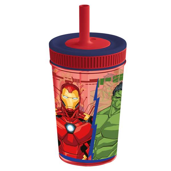 Stor Avengers Leakproof Silicone Straw Tumbler 465 ML