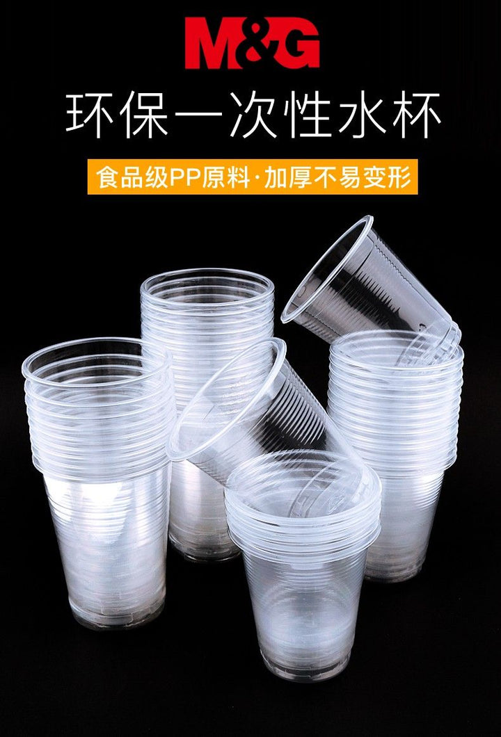 <p>
Introducing the M&G Disposable Cup Plastic Cup Thickened Transparent - No:ARC925A9. This product is made of high quality materials and is manufactured in our facility in China. It is an environmentally-friendly PP container that is made under high temperature conditions of more than 120 to ensure it is bacteria-free. The design is tight and rigorous, playing the role of insulation and isolating from the outside world. The shell is non-toxic, harmless, odorless, and environment-friendly, making it suitab