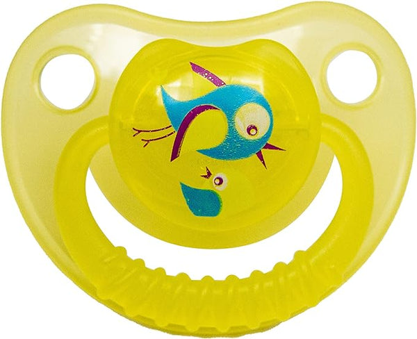 Safari Silicone Cherry Soother With Cap - 6M+ | Yellow