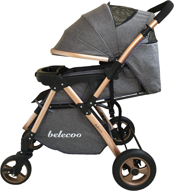Belecoo Baby Stroller With Flip Handle | Grey