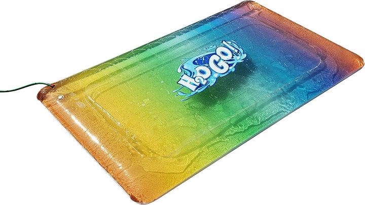 <p>

The Bestway H2OGO! Water Mattress Color Splash 2,80x1,85 m is a great way to enjoy the outdoors while staying cool. This rainbow-coloured inflatable mat is perfect for children looking for a fun and unique way to play in the sun. The mattress is made of a durable, heavy-duty vinyl that can handle all the rough play that kids can dish out. It is filled with 800L of water and is designed with fixed gushing fountains for a refreshing, wet experience. The mat swells when filled with water and provides a co