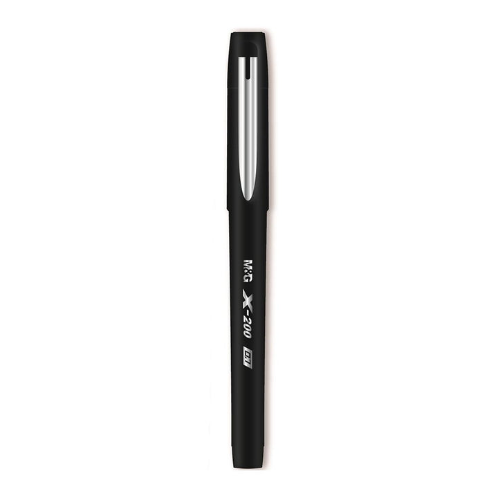 <p>
The M&G Chenguang Gel Pen "X-200" is your perfect office companion. It is made of high quality materials and has a comfortable matte finish. The laconic and strict design will add an elegant touch to your stationery collection. The black ink is perfect for writing in work documents and school notebooks. The line thickness of 0.7mm gives your writing a clear and precise look. 
The rubber coating of the body makes it comfortable to hold in the hand for long periods of time. The pen is fitted with a metal 