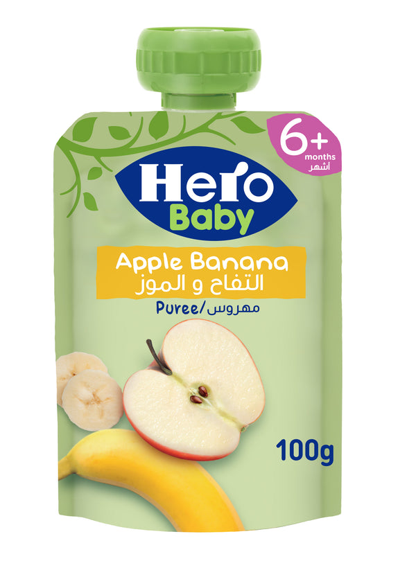 Hero Baby Apple and Banana Pouch - 100 gm