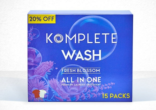 Komplete Wash All-in-one Premium Laundry Detergent - 15 Sachets
