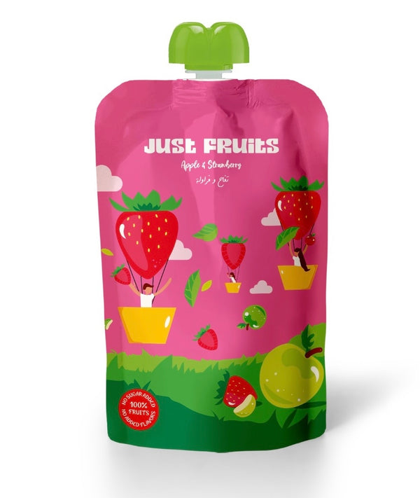 Just Fruits Apple & Strawberry Puree 110g